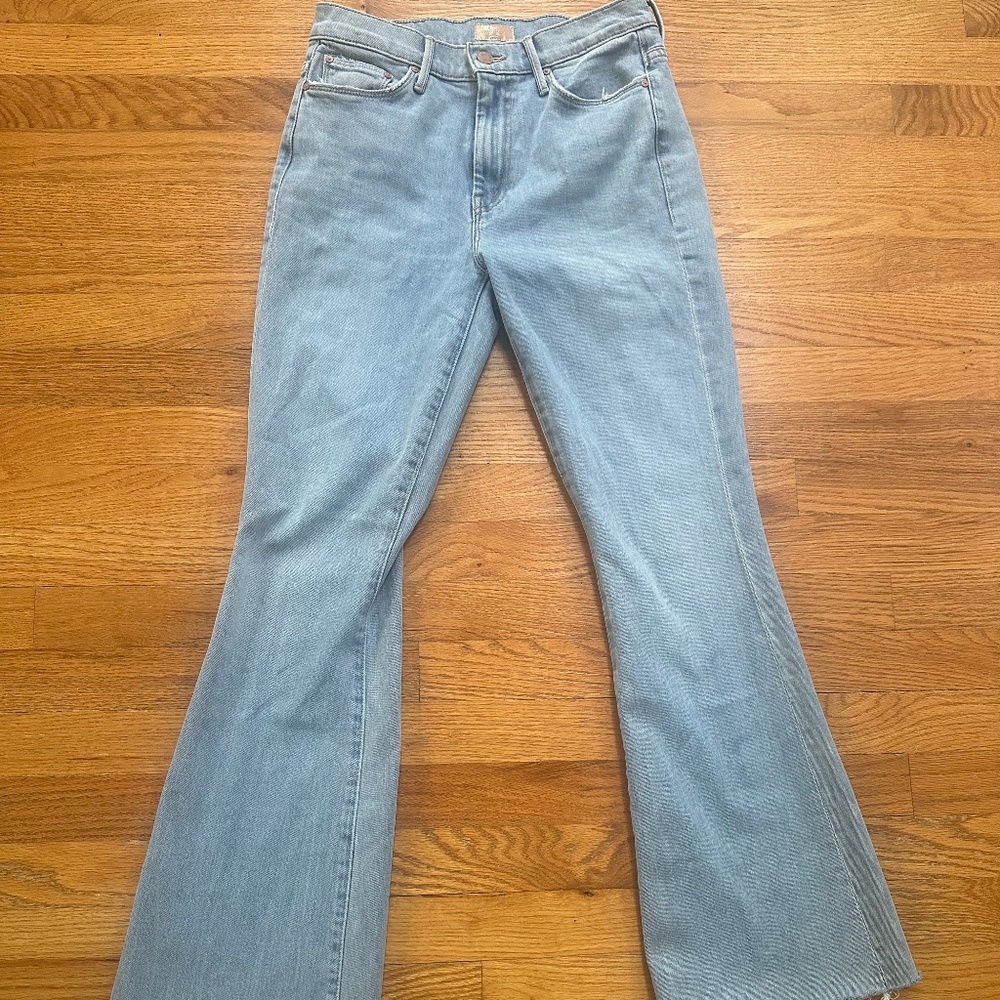 MOTHER Women's Boot Cut Jeans in Light Blue